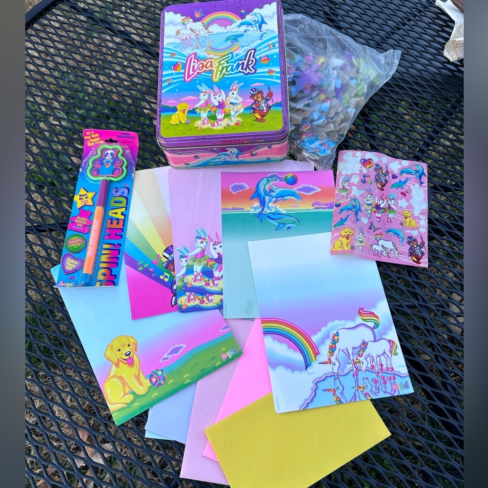Lisa Frank tin and lot